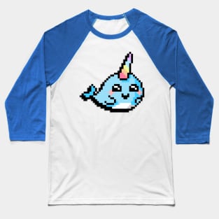 Pixel Art Narwhal Baseball T-Shirt